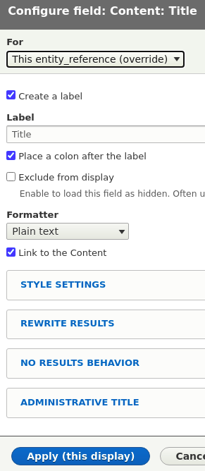 Entity Reference Views Table | Drupal.org