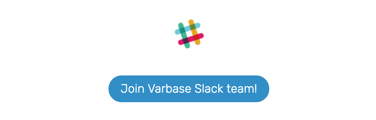 Join Varbase Slack Team for Feedback and Support
