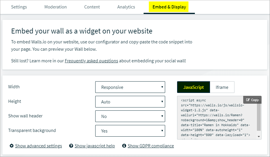 Embed Script